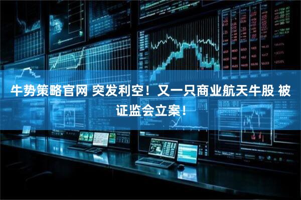 牛势策略官网 突发利空！又一只商业航天牛股 被证监会立案！